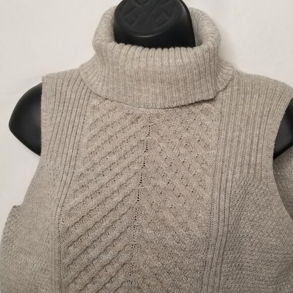 Francesca Blue Rain cableknit tunic top Gray Medium - Picture 11 of 11